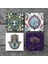 Stone Hayat Ağacı, Çini Sanatı, Fatma Ana Eli (Hamsa) Taş Bardak Altlığı – 4’lü Set, 10x10 cm Dekoratif Masaüstü Koruyucu Doğaltaş Altlık |SC484| 3