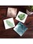 Stone Yaprak, Soyut Sanat Taş Bardak Altlığı – 4’lü Set, 10x10 cm Dekoratif Masaüstü Koruyucu Doğaltaş Altlık |SC295| 1