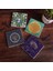 Hayat Ağacı, Nazar, Lotus Çiçeği Taş Bardak Altlığı Masaüstü Koruyucu Altlık 4 Parça Set 10x10cm Stone Coasters SC495 1