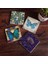 Stone Hayat Ağacı, Kelebek Taş Bardak Altlığı – 4’lü Set, 10x10 cm Dekoratif Masaüstü Koruyucu Doğaltaş Altlık |SC496| 1