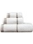 Penye Banyo Havlu Takımı 3lü Set 30X50 50X90 90X150 Beyaz / Bej 3