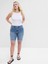 Mid Rise Washwell™ Jean Bermuda Şort 3