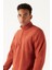 Erkek Açık Kahve Anti-Pilling Tüylenme Yapmayan Standart Fit Dik Yaka Polar Sweatshirt 3