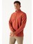 Erkek Açık Kahve Anti-Pilling Tüylenme Yapmayan Standart Fit Dik Yaka Polar Sweatshirt 5