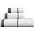 Penye Banyo Havlu Takımı 3lü Set 30X50 50X90 90X150 Beyaz / Gri 3