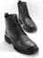 Siyah Siyah Kroko Leather Erkek Bot & Bootie E02400075003 1