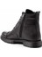 Siyah Siyah Kroko Leather Erkek Bot & Bootie E02400075003 4