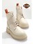 Beige Leather Kadın Bot & Bootie HD0777055403 1