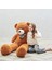 Oyuncak 80 cm Papyonlu Peluş Ayıcık- Ithal Kumaş - Premium Koleksiyon Hediyelik Ayı (% 100 Yerli) 3