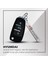 Hyundai Uyumlu 3D Metal Paslanmaz Metal Araç Otomotiv Anahtarlığı 1