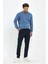 Erkek Alfred Lacivert Beli Lastikli Smart Pantolon 2