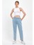 Kadın Norah Sky Blue Beli Lastikli Lyocell Jean Pantolon 1