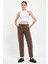 Kadın Norah Vizon Beli Lastikli Gabardin Smart Pantolon 1