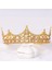 Erkekler Için Kral Taç Kostüm Aksesuar Balo Barok Vintage Kristal Inci Gelin Düğün Tiaras (Altın) (Yurt Dışından) 3