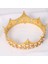 Erkekler Için Kral Taç Kostüm Aksesuar Balo Barok Vintage Kristal Inci Gelin Düğün Tiaras (Altın) (Yurt Dışından) 4
