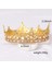 Erkekler Için Kral Taç Kostüm Aksesuar Balo Barok Vintage Kristal Inci Gelin Düğün Tiaras (Altın) (Yurt Dışından) 5