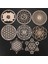 8 Paket 14 Cm Ahşap Duvar Burcu Çiçek Yaşam Şekli Coaster Ahşap Duvar Sanatı Dıy Coaster Geometri (Yurt Dışından) 3