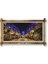 Kanvas Gece Sokak Işıklar LED Işıklı Rustik Tablo 96 x 66 cm 2