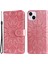 Iphone 15 Plus Şok Geçirmez Ayçiçeği Baskısı Stand Pu Deri Kapak Cüzdan Case-Pınk (Yurt Dışından) 1