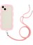 Iphone 15 Plus Için Temiz Kılıf Dalgalı Kenar Tasarım Pc+Tpu Şok Geçirmez Telefon Kapağı Ayarlanabilir Kordon-Pembe (Yurt Dışından) 1