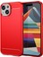 Karbon Fiber Doku, İphone 15 Ve Çizilmeye Dayanıklı Telefon Kapak Kırmızı (Yurt Dışından) 1