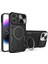 Iphone 15 Pro Maks Slide Kamera Kapağı Pc+Tpu Anti-Drop Kapak Yüzüğü Kickstand Telefon Case-Black (Yurt Dışından) 1
