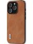 Iphone 15 Pro Max Pu Deri Kaplamalı Pc+Tpu Cowhide Doku Kapak Kılıfı Için Telefon Kılıfı (Yurt Dışından) 1