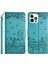 Iphone 15 Pro Maks Duvar Kedileri Baskılı Pu Deri Stand Telefon Kapağı Cüzdan Kılıfı Kayış Mavisi (Yurt Dışından) 1
