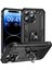 Iphone 15 Pro Kickstand Telefon Kasası Pc+Tpu Kapak Dahili Manyetik Tutucu Metal Sac-Black (Yurt Dışından) 1