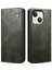 Iphone 15 Için Stand Telefon Kapağı Plus Waxy Crazy Horse Doku Cüzdan Pu Deri Kabuk Telefon Vaka Yeşil (Yurt Dışından) 1