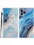 Iphone 15 Pro For Stand Phone Case Desen Baskı Pu Deri Cüzdan Kapağı Kayış Mavisi (Yurt Dışından) 1