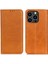 Iphone 15 Pro Için Cüzdan Telefon Kapağı Stand Derili Deri Damla Geçirmez Telefon Vaka-Kahverengi (Yurt Dışından) 1
