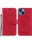 Iphone 15 Için Stand Cüzdan Telefon Kılıfı Plus Gül Kelebek Baskılı Telefon Deri Kapak-Kırmızı (Yurt Dışından) 1
