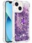 Iphone 15 Glitter Sparkle Şok Geçirmez Kapak Yüzüğü Kickstand Tpu Telefon Case-Dark Mor (Yurt Dışından) 1