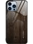 Iphone 15 Pro Ahşap Tahıl Deseni Temperli Cam+Tpu Kapak Karaklama Anti Anti Telefon Vaka Black (Yurt Dışından) 1
