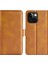Iphone 15 Pur Deri Cüzdan Telefon Kapağı Buzağı Dokusu Tam Koruma Telefon Kılıfı Sarı (Yurt Dışından) 1