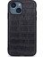 Iphone 15 Için Telefon Kılıfı Plus Timsah Doku Orijinal Inek Deri+Tpu+Pc Telefon Kapak Black (Yurt Dışından) 1