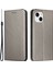 Iphone 15 Için Stand Telefon Kapağı Plus Karbon Fiber Doku Pu Deri+Tpu Cüzdan Case-Grey (Yurt Dışından) 1