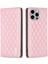 Iphone 15 Pro Max Pu Deri Deri Stand Kapak Kartı Tutucu Telefon Vaka-Pembe (Yurt Dışından) 1