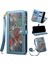 Iphone 15 Pro Pu Deri Stand Fermuarı Cep Telefonu Kapak Blue Için Rfıd Engelleme Cüzdan Kılıfı (Yurt Dışından) 1