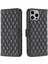İphone 15 Pro Baskı Için Stand Telefon Cüzdan Kabuk Deri Kılıf Akıllı Telefon Kapak Black (Yurt Dışından) 1