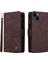 Iphone 15 Plus Zipper Cep Telefon Kılıfı Için Baskılı Cilt Touch Cüzdan Stand Çok Kart Yuvası Pu Deri Kapak Kullanıcı (Yurt Dışından) 1