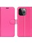 Iphone 15 Pro Shockproof Cüzdan Telefon Kapağı Pu Deri Litchi Doku Standı Cep Telefonu Kılıfı (Yurt Dışından) 1