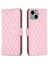 Iphone 15 Plus Telefon Cüzdanı Kabuğu Için Baskılı Stant Deri Kasa Akıllı Telefon Kapak-Pembe (Yurt Dışından) 1