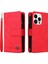 Iphone 15 Pro Için Stand Kılıfı Zipper Cep Telefonu Baskılı Cilt Touch Cüzdan Birden Çok Kart Yuvası Deri Kapak Kırmızısı (Yurt Dışından) 1