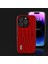 Iphone 15 Pro Timsu Doku Telefon Kılıfı Orijinal Inek Deri+Pc+Tpu Hibrid Kapak-Kırmızı (Yurt Dışından) 3