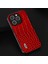 Iphone 15 Pro Timsu Doku Telefon Kılıfı Orijinal Inek Deri+Pc+Tpu Hibrid Kapak-Kırmızı (Yurt Dışından) 4