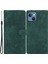 Iphone 15 Toz Geçirmez Telefon Kapağı Pu Deri Cüzdan Slim-Fit Stand Cilt Touch Cep Telefonu Vaka Yeşil (Yurt Dışından) 1