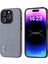 Iphone 15 Pro Ultra Yetenekli Pu Deri Kaplamalı Pc+Tpu Telefon Kılıfı Rhinestone Doku Anti-Slip Kapak-Grey (Yurt Dışından) 1