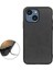 Iphone 15 Pc+Tpu+Pu Deri Telefon Kılıfı Inkok Dokusu Düşünce Drop Kapak Blak (Yurt Dışından) 2